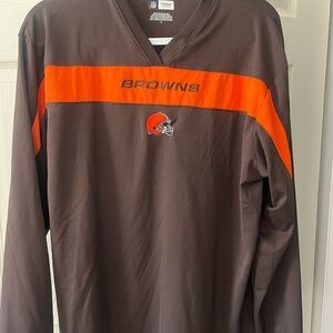 NFL Brown and Orange Long Sleeve Shirt